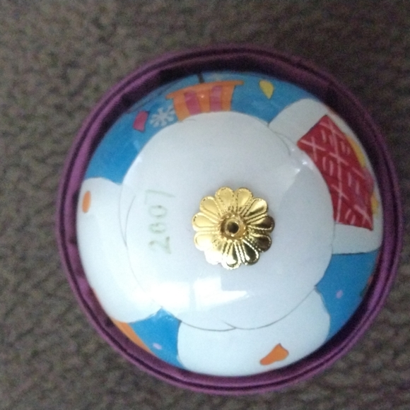 Pier 1 2007 Christmas Ornament blue "Li Bien" Snowmen - Picture 6 of 9